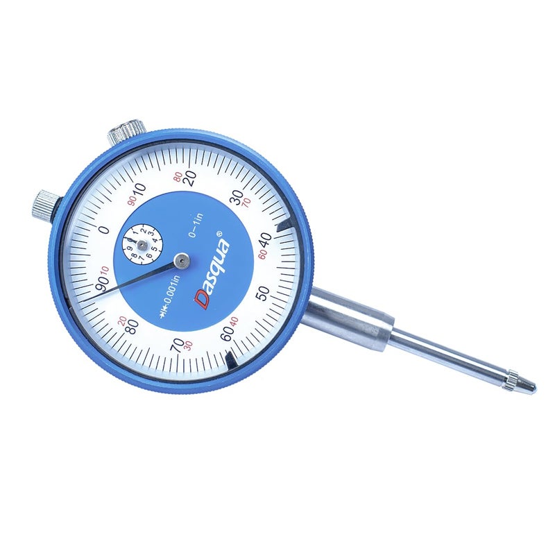 Dasqua Dial Indicator 0-1" | 0.001" Graduation Hardened Steel – Lug Back Style Precision Gauge, ±0.001″ / ±0.002″ Accuracy, Stable High Accuracy, Comes with Protective Flannelette Bag - Image 1
